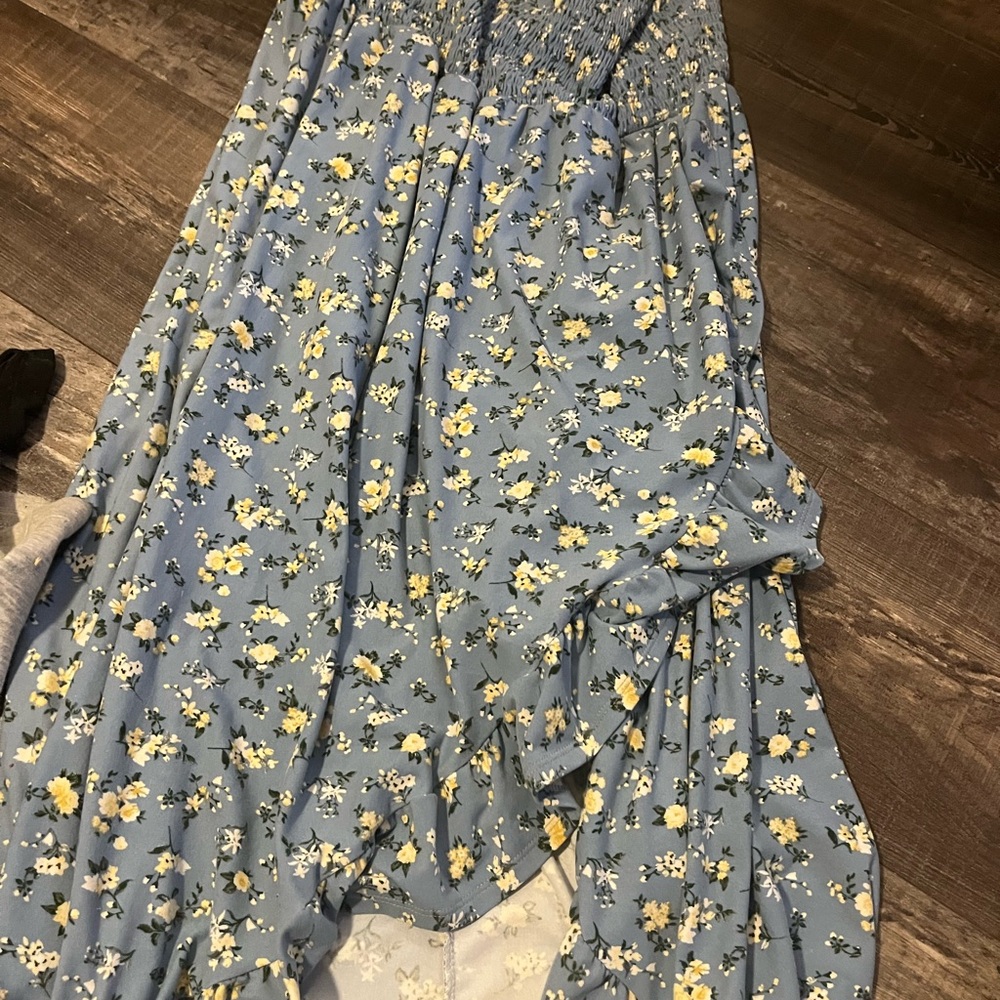 Floral Blue Maxi Dress